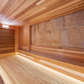 Inside of the Dry Sauna