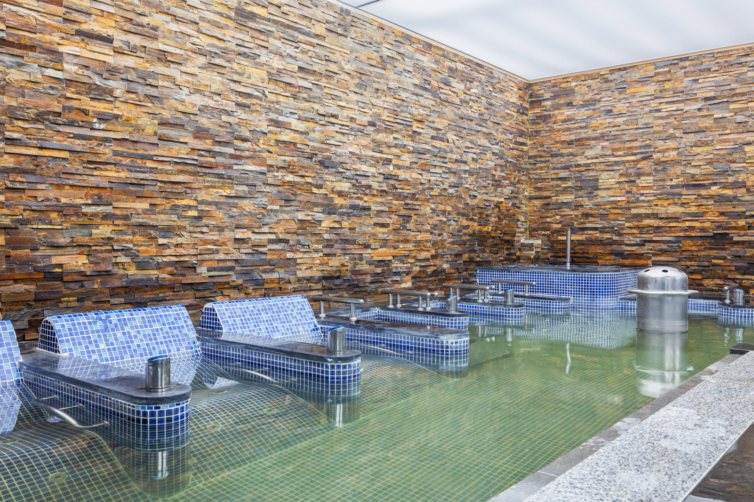 the hydrotherapy pool in the bath area.