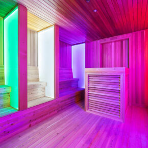 inside the color therapy sauna